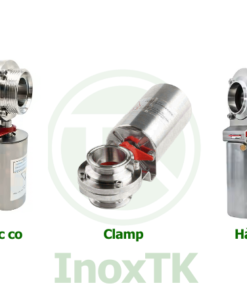 So sánh van bướm khí nén với 3 kiểu kết nối khác nhau