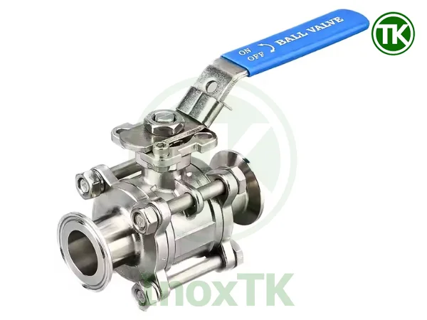 Van bi 3PC nối clamp tay gạt inox là gì?