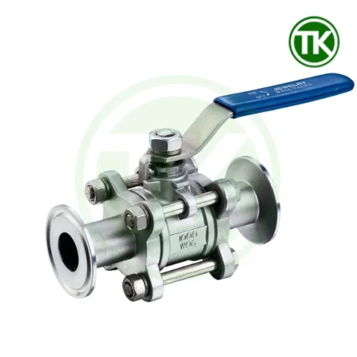 Van bi 3PC nối clamp tay gạt inox