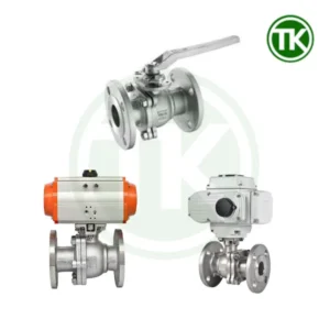 Van bi mặt bích tay gạt, điều khiển điện, khí nén