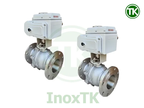 Van bi mặt bích điều khiển điện