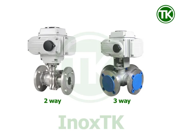 Van bi mặt bích điều khiển điện