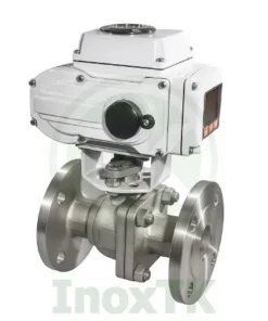 Van bi mặt bích điều khiển điện inox 304