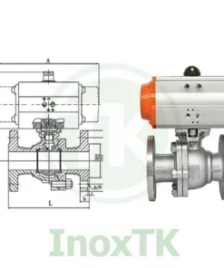 Ứng dụng van bi mặt bích điều khiển khí nén