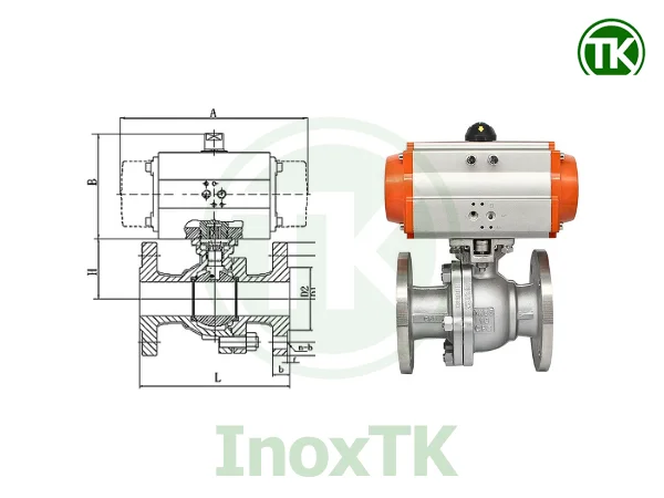 Ứng dụng van bi mặt bích điều khiển khí nén