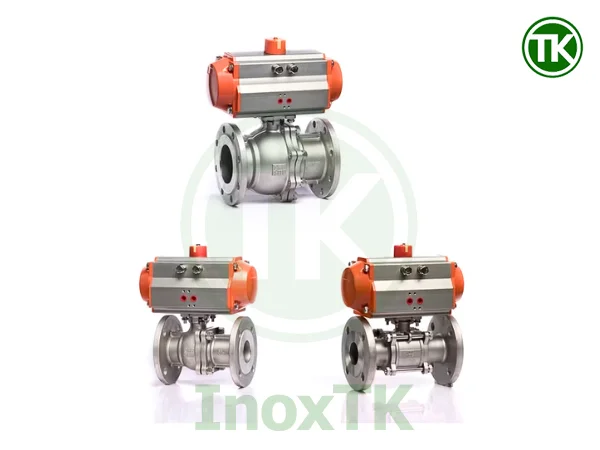 Nguyên lý hoạt động van bi mặt bích điều khiển khí nén