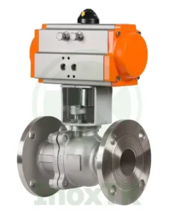 Van bi mặt bích điều khiển khí nén JIS 10K inox 304