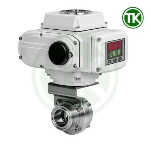 Van bướm điện nối clamp inox vi sinh