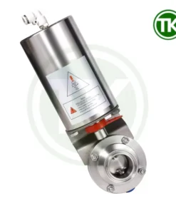 Van bướm khí nén nối clamp inox vi sinh