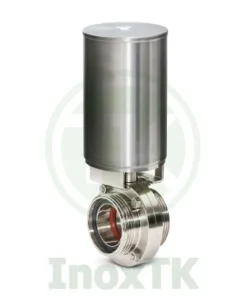 Cách hoạt động van bướm khí nén nối rắc co inox vi sinh