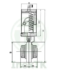 Thông số kỹ thuật van bướm khí nén nối rắc co inox vi sinh