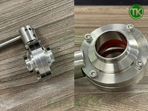 Van bướm hàn inox vi sinh