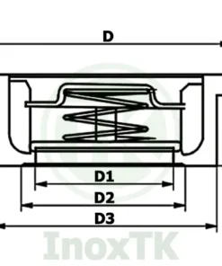 Bản vẽ cấu tạo của van một chiều cối inox