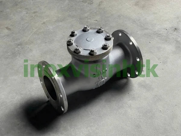 Van một chiều lá lật mặt bích inox