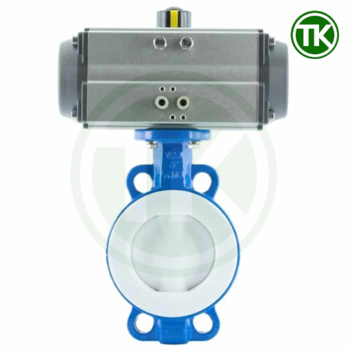 Van bướm lót PTFE khí nén