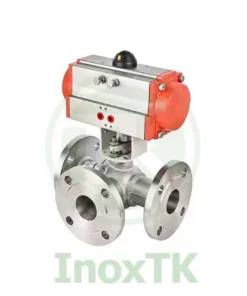 Ứng dụng van bi 3 ngả mặt bích khí nén inox