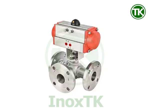 Ứng dụng van bi 3 ngả mặt bích khí nén inox