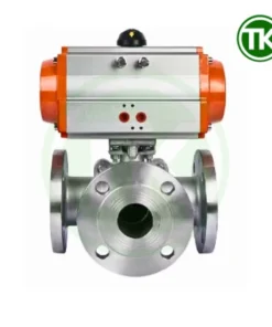 Van bi 3 ngả mặt bích khí nén inox