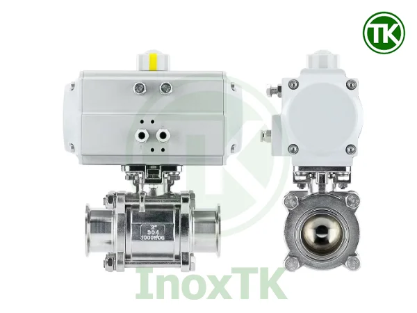 Ứng dụng van bi 3PC khí nén nối clamp