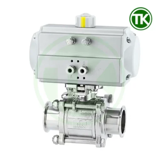 Van bi 3PC khí nén nối clamp