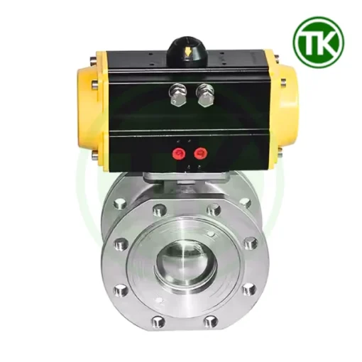 Van bi mặt bích kẹp wafer khí nén