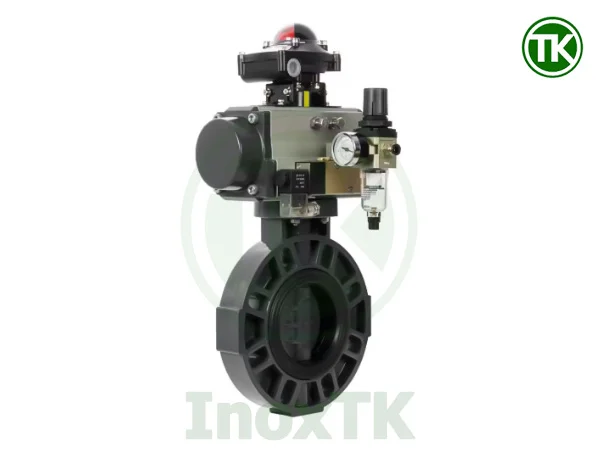 Van bướm nhựa điều khiển khí nén
