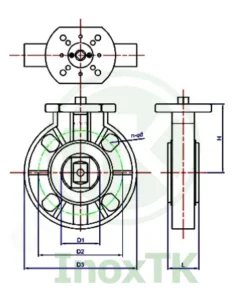 Bản vã cấu tạo van bướm khí nén PVC