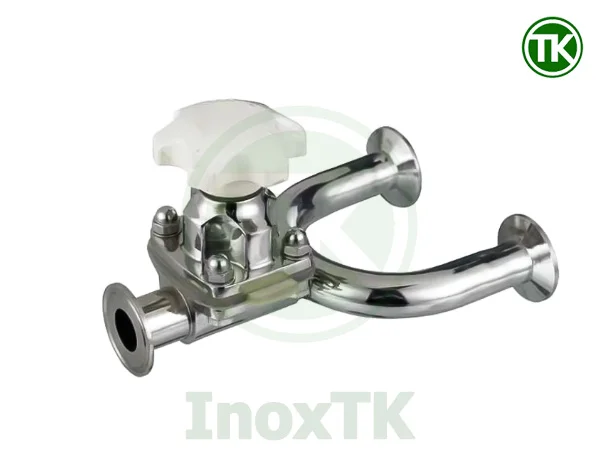 Van màng chữ U inox vi sinh - Màng đơn Silicon