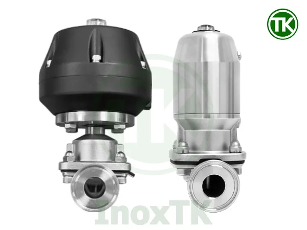 Phân biệt van màng khí nén inox bộ điều khiển nhựa và bộ điều khiển inox