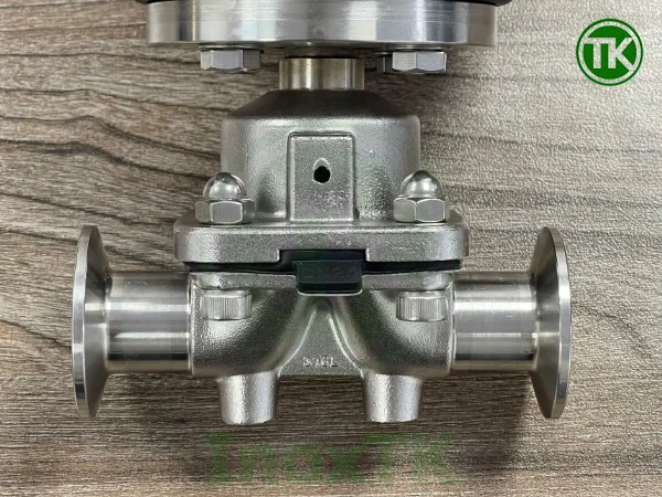 Phần thân van màng khí nén inox thực tế tại Inox TK
