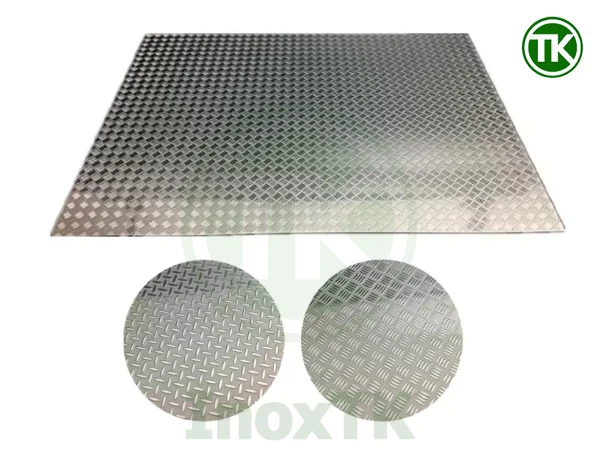 Tấm inox chống trượt dập gân