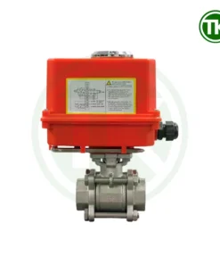 Van bi 3PC điều khiển điện 24V nối ren inox