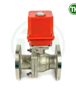 Van bi mặt bích điều khiển điện 24V inox