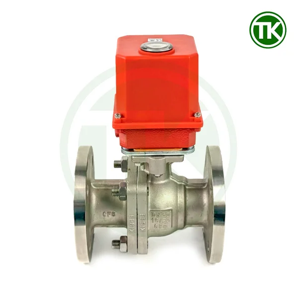 Van bi mặt bích điều khiển điện 24V inox