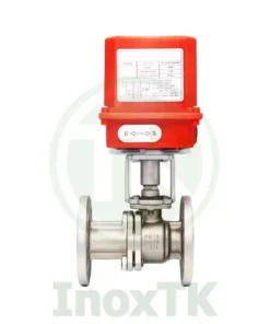 Van bi mặt bích điều khiển điện 24V inox