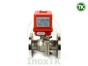 Van bi mặt bích điều khiển điện 24V inox