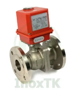 Van bi mặt bích điều khiển điện 24V inox