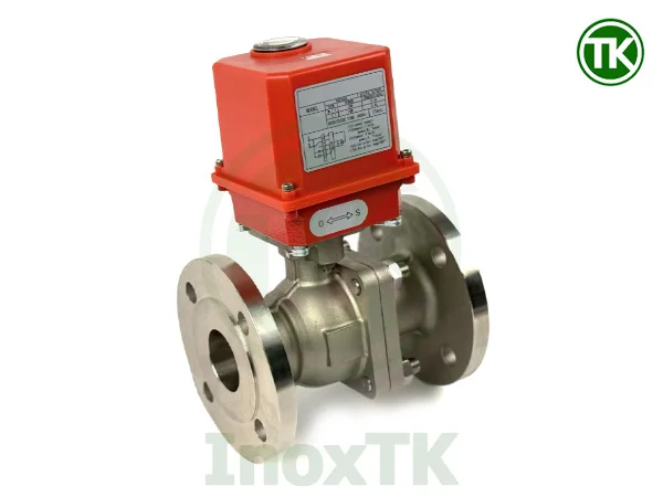 Van bi mặt bích điều khiển điện 24V inox
