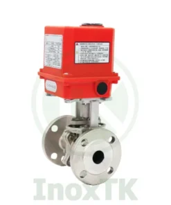 Van bi mặt bích điều khiển điện 24V inox