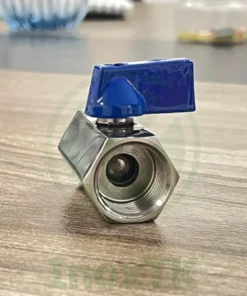 van bi mini inox 304 PN63 ren trong 2 đầu