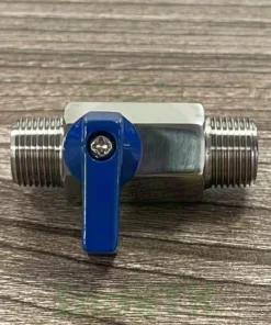 van bi mini inox 304 PN63 ren ngoài 2 đầu