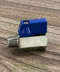 van bi mini inox 304 PN63 1 ren ngoài 1 ren trong