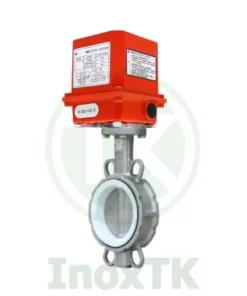 Van bướm điện 24V inox 304 gioăng Teflon (PTFE)