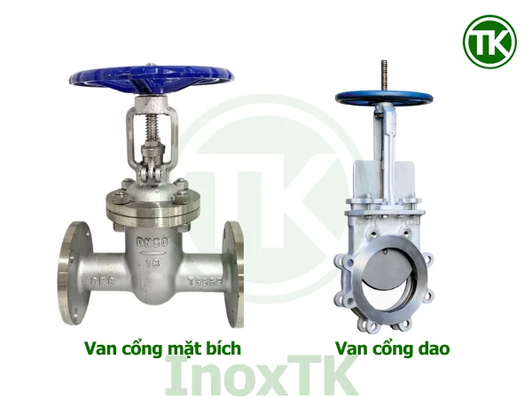 Vì sao lại so sánh van cổng dao inox với van cổng mặt bích inox
