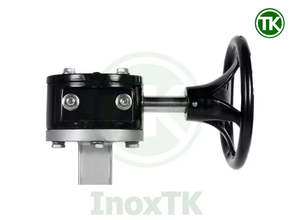 Tay quay vô lăng và hộp số trên van bướm inox