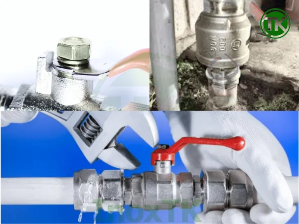 Các vị trí đẽ rò rỉ khi sử dụng van bi ren inox