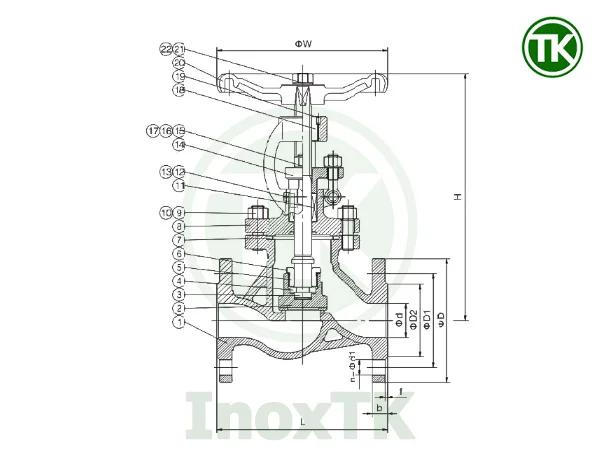van hơi chữ ngã inox