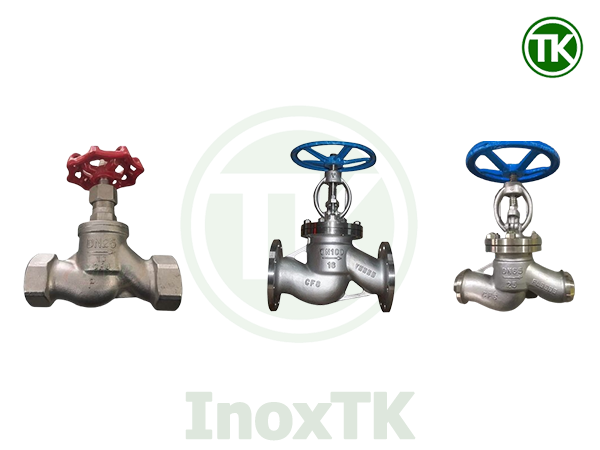 van hơi chữ ngã inox