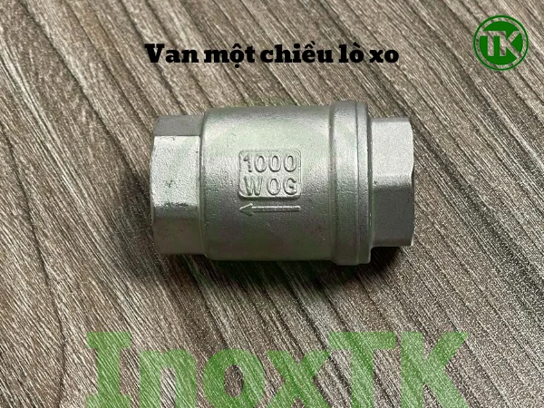 Van một chiều inox lò xo nối ren