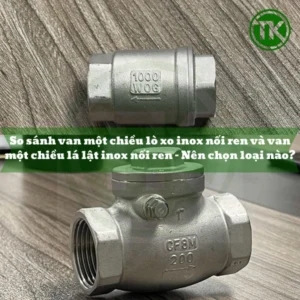 So sánh van một chiều lò xo inox nối ren và van một chiều lá lật inox nối ren